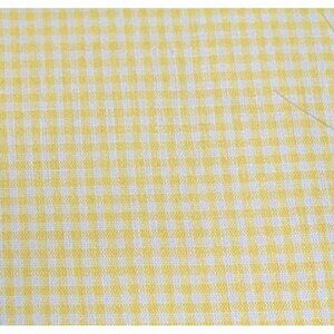 Yellow Gingham Cotton Fabric Fat Quarter 18x22 Sewing Crafting